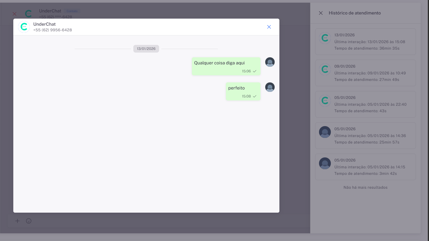 Permissão de histórico de atendimento